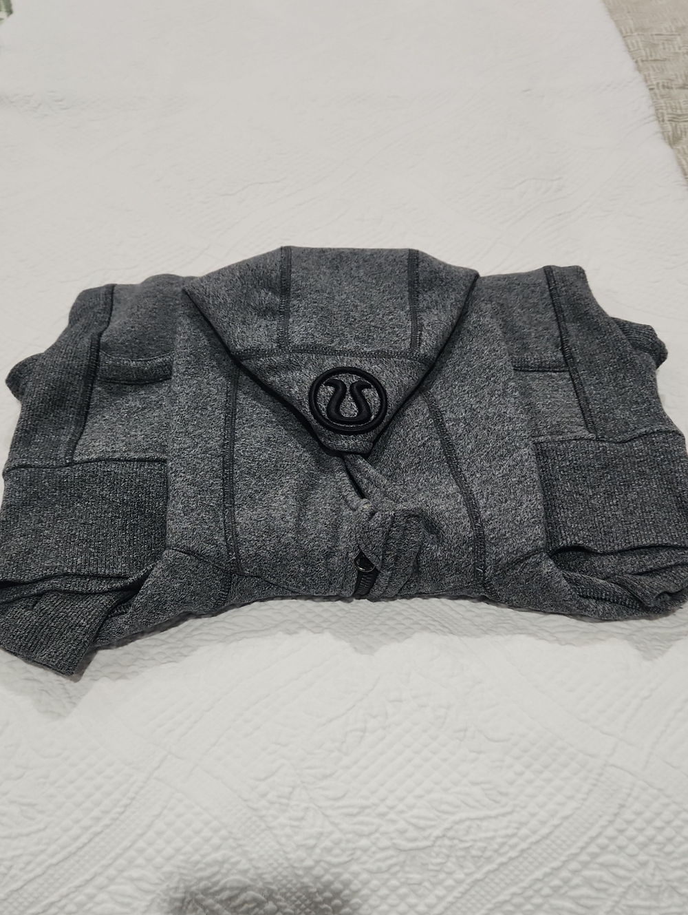 lululemon athletica Charcoal Gray Hooded Sweatshirt - Women's Pullover